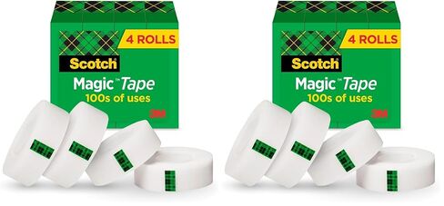 Scotch Magic Tape and Hallmark Nintendo Super Mario Wrapping Paper Rolls (4 Rolls of Tape with Set of 3 Gift Wrap Rolls) for Birthdays, Christmas, Any Occasion in Saudi Arabia