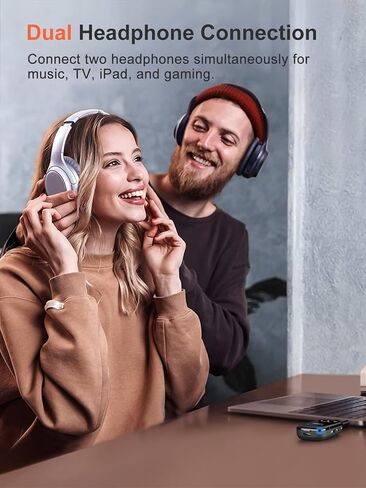 Bluetooth 5.3 Transmitter Airplane Adapter with Screen - AptX Adaptive Supports 2 AirPods or Headphones - 3.5mm AUX Jack Wireless Audio for Planes Travel TV PC Gym in Kuwait