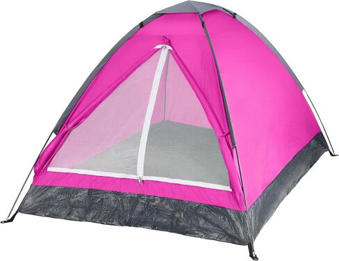 2 Person Camping Tent with Rain Fly and Carrying Bag - Lightweight Outdoor Tent for Backpacking, Hiking, or Beach Use by Wakeman Outdoors (Red) in Kuwait