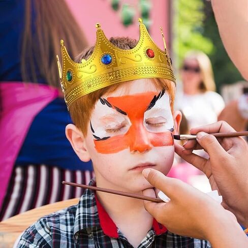 Adorox Gold Royal King Plastic Crown Prince Costume Accessory Adult/K Kid (1) in Kuwait