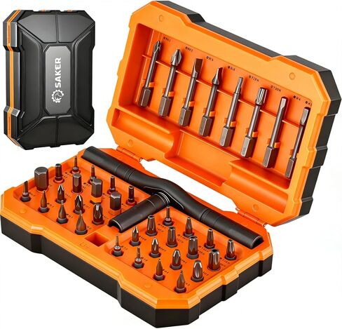 Saker 42 in 1 Screwdriver Set,Multi Bit Magnetic Screwdriver Set with T Handle & Storage Case Suitable for Furniture,Computer,Bicycle and DIY Free Combination Grey in Saudi Arabia