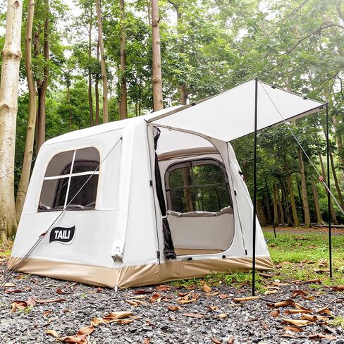 TAILI Inflatable Blow Up Tent for Camping with Hand Pump for 2/4/6/8 Person, Easy Setup Outdoor Inflatable Oxford Waterproof Air Tent House for Family Camping Adult in Kuwait