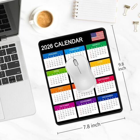 Dapesuom 2025 لوحة فأر تقويم ، مسيباد كمبيوتر مع حواف مخيط للماوس اللاسلكي ، حصيرة الماوس المقاومة للماء مع قاعدة مطاطية غير انزلاق ، وسادات الماوس المريحة للألعاب ، 9.8 × 7.8 بوصة ، أرجوانية in Kuwait