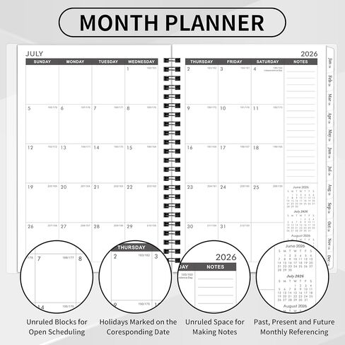2025-2030 مخطط/تقويم شهري-مخطط شهري لمدة 5 سنوات 2025-2030 مع علامات التبويب ، يوليو 2025-يونيو 2030 ، 6.4 "× 8.5" ، 60 مخططًا شهريًا ، وجيبًا من جوانب ، 9 صفحات ملاحظات ، مناسبة للتخطيط طويل الأجل in Kuwait