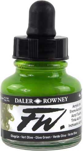 Daler -Rowney FW Acrylic Ink Bottle Cool Gray - حبر رسم أكريليك متعدد الاستخدامات للفنانين والطلاب - حبر الخط الدائم - حبر الأرشيف للتوضيح والمزيد in Kuwait