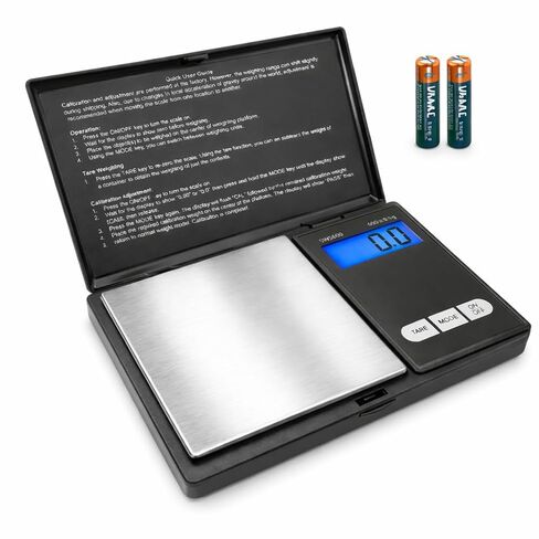 ذكي الوزن SWS600 النخبة الحجم الجيب حجم الجرام الرقمي ، مقياس المجوهرات ، مقياس غرام ، مقياس المطبخ التغذية ، مقياس المدرسة مع تصميم نحيف 600 × 0.1 جم ، أسود in Kuwait