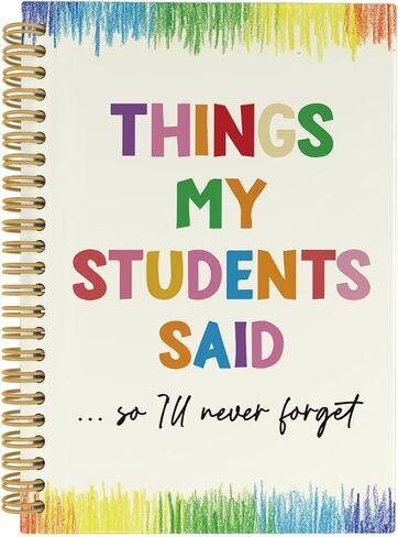 Gifts for Teachers Spiral Notebook, Teacher Journal, Teacher Appreciation Gifts 5.5"x8.3" 164pages Notebooks College Ruled, Funny Things My Students Say Notebook for Office School Supplies in Saudi Arabia