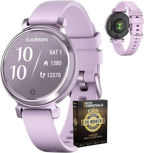 Garmin 010-02839-00 Lily 2 Smartwatch Cream Gold with Coconut Silicone Band Bundle with 2 YR CPS Enhanced Protection Pack in Saudi Arabia