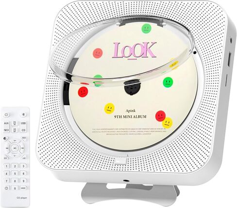 مشغل الأقراص المضغوطة البلوتوث المحمولة مع مكبرات الصوت HIFI وشاشة LED | راديو FM ، USB/TF/AUX دعم | للاستخدام في المنزل والمكتب والكوموفيل in Kuwait