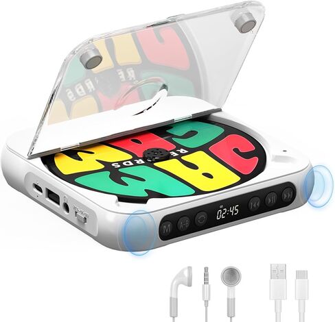 CD Player Portable Bluetooth with HiFi Speakers & LED Screen | FM Radio, USB/TF/AUX Support | for use at Home, Office & Audiophiles in Saudi Arabia