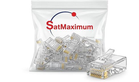 Cat5e RJ45 Modular Plugs, 8P8C UTP Ethernet Crimp Connectors, Solid or Stranded Cable Ends, Gold-Plated Contacts (200 PCS) in Kuwait