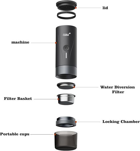 CERA+ Coffee Maker المحمولة متينة إيفا القوية المحمولة مناسبة للسفر والمكاتب ورحلات التخييم in Kuwait