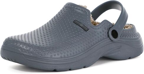 Womens Mens Fur Lined Clogs Waterproof Garden Shoes Winter Warm House Slippers Indoor Outdoor Mules in Kuwait