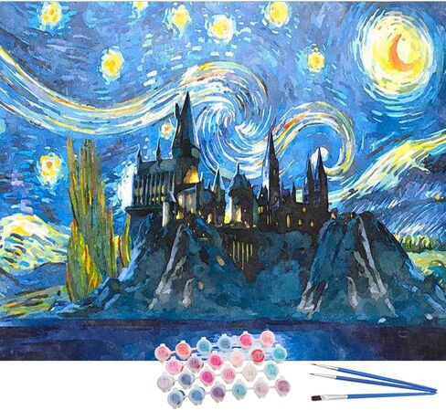 TOCARE Beach Paint by Numbers Kit for Adults Beginner,Travel Beach Paint by Number Canvas,Simple Oil Adults' Paint-by-Number Kit Palm Tree Sea for Home Wall Decor 16x20inch in Kuwait