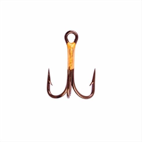 Eagle Claw Lazer 3X Treble REG ساق دائرية، مقاس 4، أحمر in Kuwait
