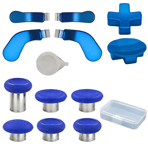 13 in 1 Metal Thumbsticks for Xbox Elite Series 2 Controller,Elite Series 2 Core Controller Accessories,Replacement Magnetic Paddles Kit,with 6 Joysticks,4 Paddles,2 D-Pads,1 Tool(All Blue) in Kuwait