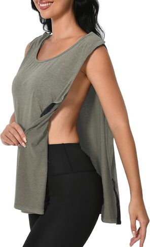 Post Surgery Shirts Shoulder Arm Broken Breast Recovery Tank Tops Clothing Snap Open Sleeveless Shirt Unisex Size in Kuwait