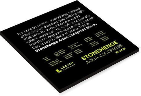 Stonehenge Aqua أسود متوسط ​​الوزن وسادة الوزن المتوسطة ، 140 رطل ، بارد ، 10 × 14 بوصة ، 15 ورقة للوسائط الرطبة والجافة in Kuwait