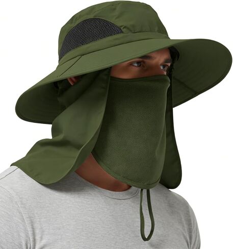 EINSKEY Sun Hat for Men/Women, Waterproof Wide Brim Bucket Hat Foldable Boonie Hat for Fishing Hiking Garden Safari Beach in Kuwait