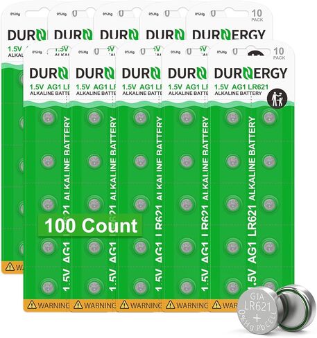 LR1130 Battery 100 Pack, AG10 Button Cell Batteries, 389 Watch Battery, LR1130 Button Cell Batteries LR54 1.5V Battery 189 Alkaline Battery in Kuwait