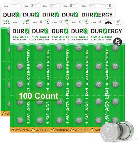 LR1130 Battery 100 Pack, AG10 Button Cell Batteries, 389 Watch Battery, LR1130 Button Cell Batteries LR54 1.5V Battery 189 Alkaline Battery in Kuwait