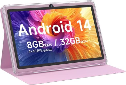 2024 Newest Android 14 Tablet, 10 inch 8GB RAM+64GB ROM/ 1TB Expandable Tablets, 1.8Ghz Quad-core Processor, 1280*800 IPS Screen Tablet, 8MP Dual Camera, 6000mAH Battery, 2.4G/5G Wifi 6 BT 5.0 Tablet in Kuwait