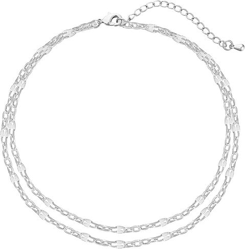 Tasiso Dainty Layered Beaded Bracelets for Women 14K Gold Plated Twisted Round Ball Bracelets Paperclip Satellite Chain Link Bracelets Minimalist Jewelry Gifts in Kuwait