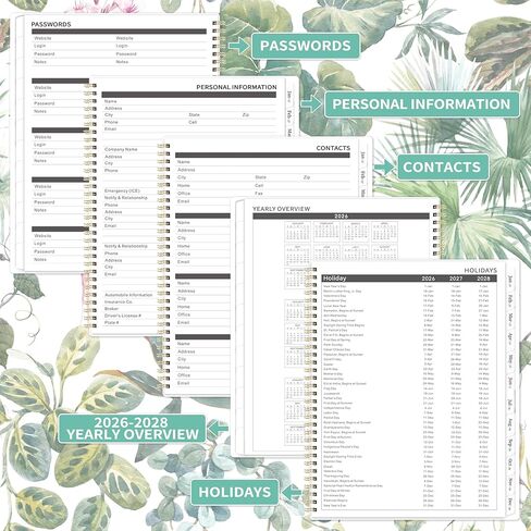 مخطط شهري/تقويم 2023-2026 - مخطط شهري لمدة 3 سنوات ، يوليو 2023 - يونيو 2026 ، 6.3 "× 8.4" ، 2023-2026 مخطط شهري مع غلاف فني وجيب داخلي وملاحظات - ملاحظات - in Kuwait