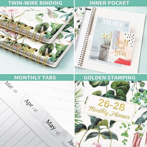 مخطط شهري/تقويم 2023-2026 - مخطط شهري لمدة 3 سنوات ، يوليو 2023 - يونيو 2026 ، 6.3 "× 8.4" ، 2023-2026 مخطط شهري مع غلاف فني وجيب داخلي وملاحظات - ملاحظات - in Kuwait