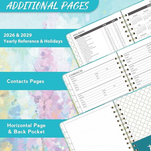 2025 Planner - Planner 2025, Jan. 2025 - Dec. 2025, 8'' x 10'', 2025 Planner Weekly and Monthly with Printed Tabs and Twin-wire Binding - Green in Kuwait