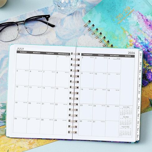 2025 Planner - Planner 2025, Jan. 2025 - Dec. 2025, 8'' x 10'', 2025 Planner Weekly and Monthly with Printed Tabs and Twin-wire Binding - Green in Kuwait