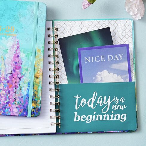 2025 Planner - Planner 2025, Jan. 2025 - Dec. 2025, 8'' x 10'', 2025 Planner Weekly and Monthly with Printed Tabs and Twin-wire Binding - Green in Kuwait