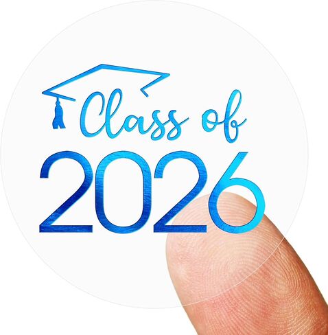 100 PCS Graduation Stickers,Class of 2025 Transparent Gold Foil Self Adhesive Sticker for Envelope Seals,Grad Invitations,2025 College High School Senior Graduate Party Favors(Gold) in Kuwait