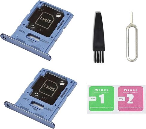 2 PCS for Galaxy A16 5G Dual SIM Card Tray Replacement, Dual SIM Card Slot Holder Compatible with Galaxy A16 5G (Blue Black) in Saudi Arabia