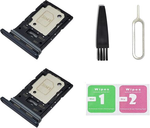 2 PCS for Galaxy A16 5G Dual SIM Card Tray Replacement, Dual SIM Card Slot Holder Compatible with Galaxy A16 5G (Blue Black) in Saudi Arabia