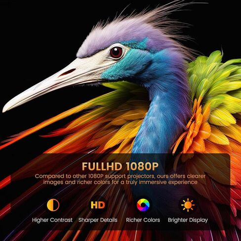 جهاز عرض محمول HY300PRO MINI مع WiFi و Bluetooth ، مع دعم 4K 1080p ، 160ansi 180 ° Auto Auto Stone مع جهاز عرض ذكي Android 11 ، متوافق مع HDMI/ USB/ محمول in Kuwait