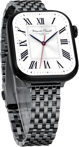 أربطة رفيعة وأنثوية لساعة Apple 10 9 8 7 6 5 4 3 2 1، أربطة ساعة معدنية أنيقة للنساء لساعة Apple 45 مم 44 مم 42 مم 41 مم 40 مم 38 مم in Kuwait