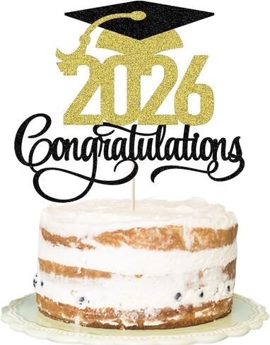 Case Closed Cake Topper - Congrats Lawyer Cake Decor - Law School/College Graduation Black Gold Glitter Party Decorations Supplies in Saudi Arabia
