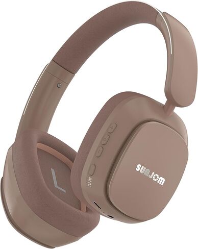 Remix 130H Playtime Wireless Over-Ear Headphones, ANC/ENC Active Noise Cancelling, Foldable Rotatable Lightweight Bluetooth Headphones with Microphone Type-C for Call Travel Sports Gym (White) in Saudi Arabia