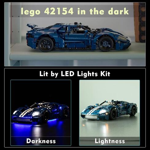 VONADO LED Lights Set Compatible with Lego 2022 Ford GT 42154, Remote Control Technic Ford GT Light Kit Compatible with Lego Car for Adults 42154 (NO Model) in Kuwait