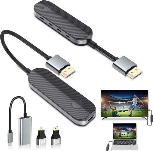 Wireless Hdmi Transmitter and Receiver, Wireless HD Extender Plug & Play Portable Wireless Display Adapter for Mobile, Pad, Laptop to Monitor, Projector, TV in Saudi Arabia
