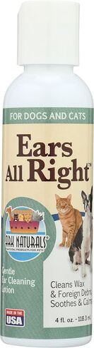 آذان ناتورالز آذان جميع غسول تطهير الأذن اللطيف للكلاب ، تخفيف المشكلات المتعلقة بالعدوى والحساسية والرائحة والشمع ، الصيغة النباتية الطبيعية ، زجاجة 4 أوقية in Kuwait