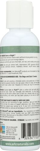 آذان ناتورالز آذان جميع غسول تطهير الأذن اللطيف للكلاب ، تخفيف المشكلات المتعلقة بالعدوى والحساسية والرائحة والشمع ، الصيغة النباتية الطبيعية ، زجاجة 4 أوقية in Kuwait