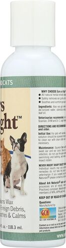 آذان ناتورالز آذان جميع غسول تطهير الأذن اللطيف للكلاب ، تخفيف المشكلات المتعلقة بالعدوى والحساسية والرائحة والشمع ، الصيغة النباتية الطبيعية ، زجاجة 4 أوقية in Kuwait