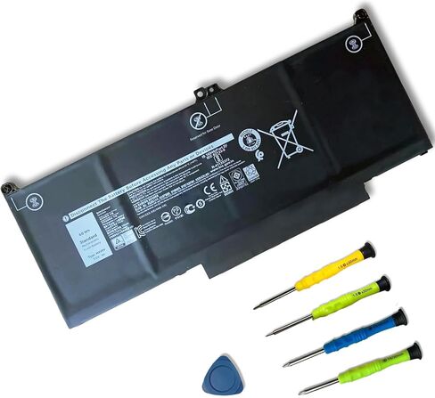 استبدال بطارية الكمبيوتر المحمول MXV9V لجهاز Dell Latitude 5300 E5300 5310 E5310 7300 E7300 7400 E7400، Inspiron 7300 7306 2 في 1 أسود، Latitude 5300 5310 2 في 1، 5VC2M 05VC2M 829MX 0829MX 60Wh 7. 6 فولت in Kuwait