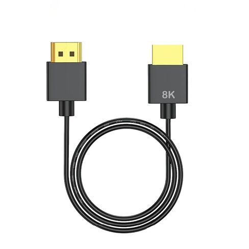 0.3m / 1ft 8K HDMI 2.1 Cable High Speed 48Gbps, Type A to A, Ultra Thin, Hyper Super Flexible Slim Cord, Diameter<3.6mm, eARC, for PS5, Xbox One, NS, GH5S, 8KUHD TV, Camera in Kuwait