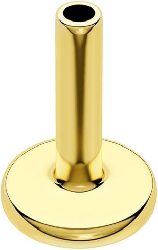 COCHARM 14K Solid Gold Threadless Flower Ear Helix Flat Conch Earring Stud Flat Back 16g Yellow Gold Push Pin Ear Conch Piercing Stud 14k Gold 8mm Climb 16g Earrings for Women in Kuwait