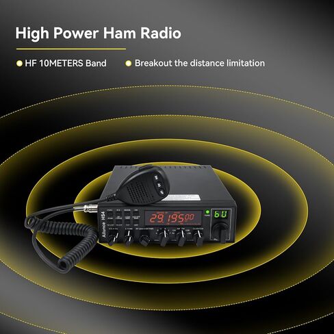 Retevis Ailunce HS4 10 Meter Radio, High Power SSB Ham Radio, CW/SSB/AM/FM/PA Mode, Noise Reduction, Dual Watch, SWR Protection, Amateur Mobile Transceiver for Home Base Station, Emergency Response in Kuwait