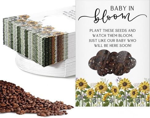 Fumete 25 Pack Wildflower Themed Baby Shower Party Favor Baby in Bloom Packet Kraft Bags with Window Envelopes Resealable Organizer Storage Bag for Gender Reveal Party in Saudi Arabia
