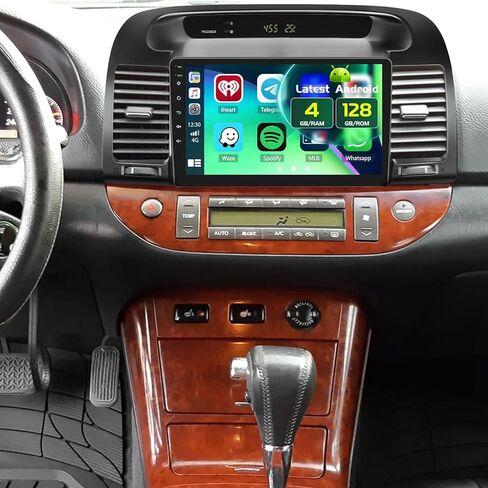 【8 Core 4+64GB】 لسيارة Toyota Camry 2001-2006 Fuluku Android 13 ستيريو مع Carplay Android Auto، شاشة لمس 9 بوصات راديو السيارة GPS WiFi، بلوتوث SWC Mic احتياطية للكاميرا ووصلة مرآة in Kuwait